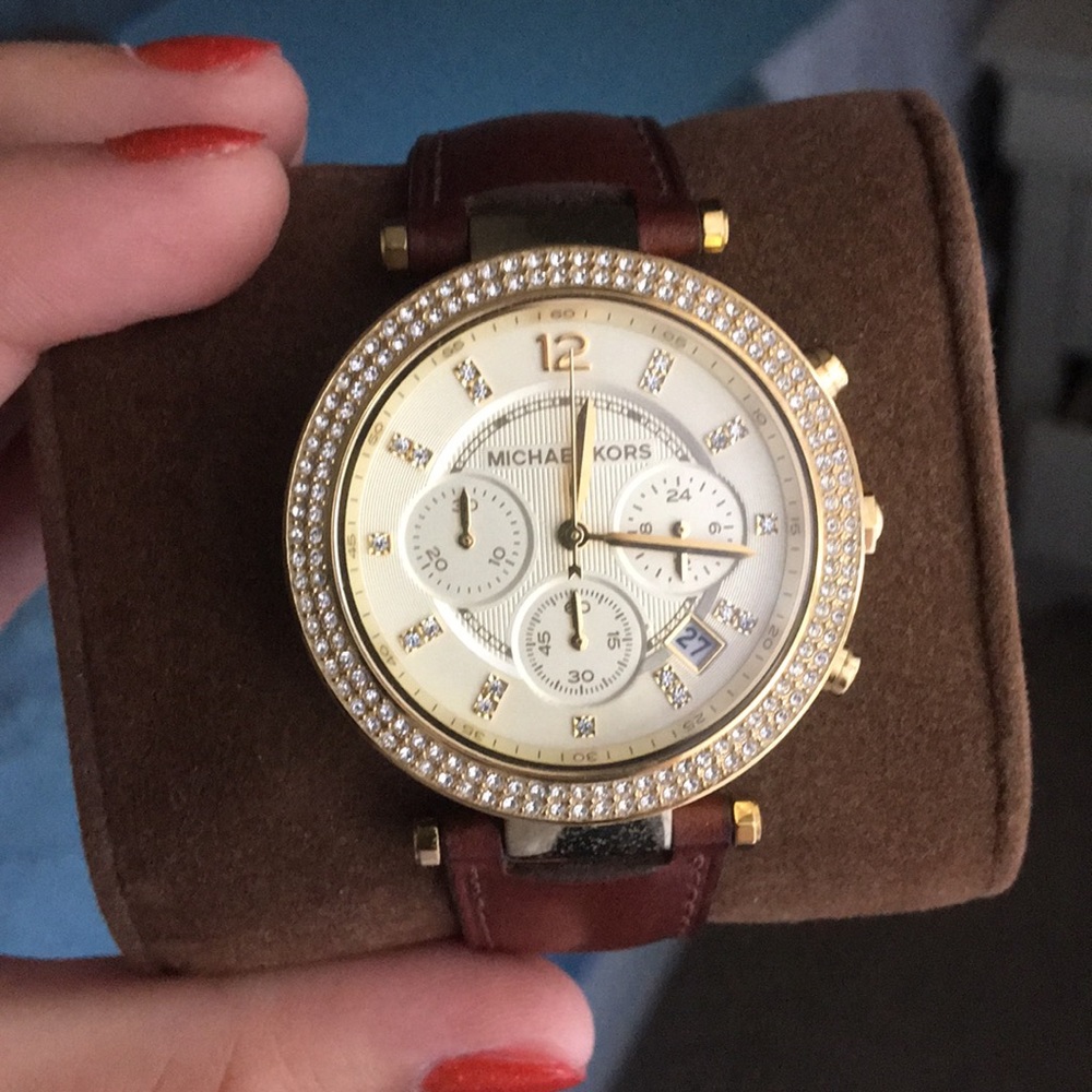 MK PARKER GLITZ LEATHER BAND